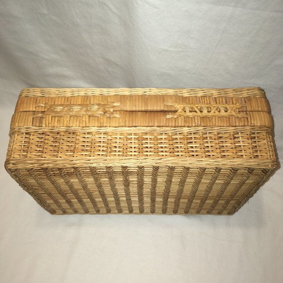 Vintage Wicker Suitcase or Picnic Basket
